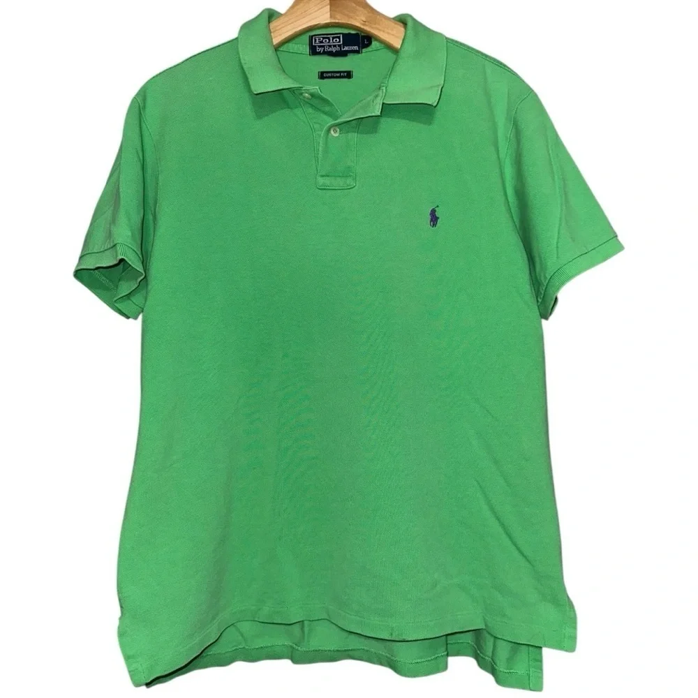 Polo Ralph Lauren Vintage USA Men’s Size L Kelly Green Short Sleeve Polo Shirt